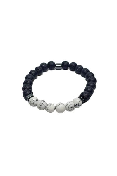 Janti Jtss26Blk1828 Ceyt Lav Hematite Natural Stone Black 8 mm Guaranteed Fle...