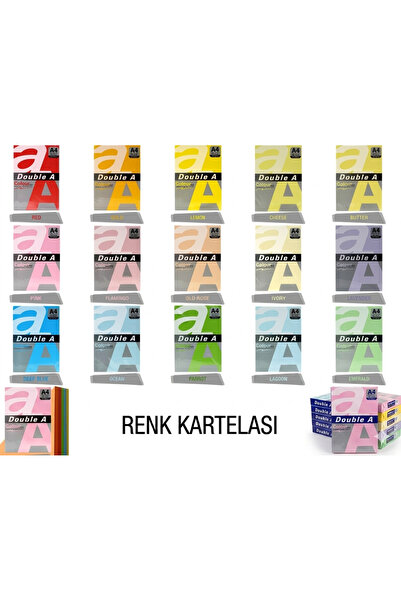 sfs elektrik Double A4 Renkli Kağıt 80 Gr Ocean 25 Li
