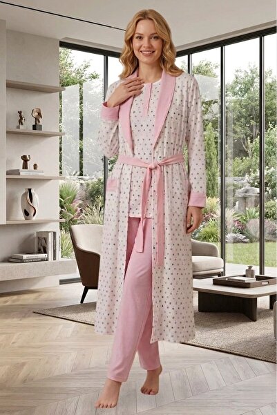 Lohussa Σετ πιτζάμας plus size - Ροζ - Μακρύ