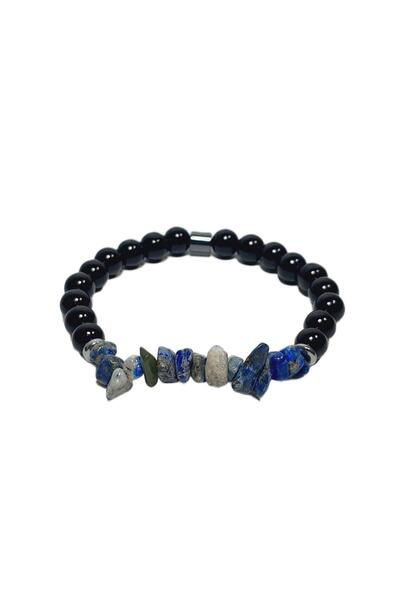 Janti Jtss26Blk1820 Cube Veined Agate Hematite Natural Stone Brown 8 mm Guara...