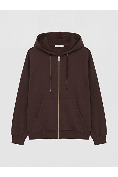 LC Waikiki T-Shirt - Καφέ - Oversize