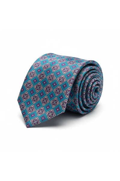 CROATE Τιρκουάζ Γραβάτα από Τεχνικό Μετάξι εμπνευσμένη από το Como – Με μεταξ...