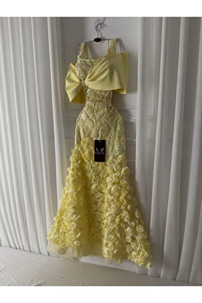 Ora Yellow Evening Dress