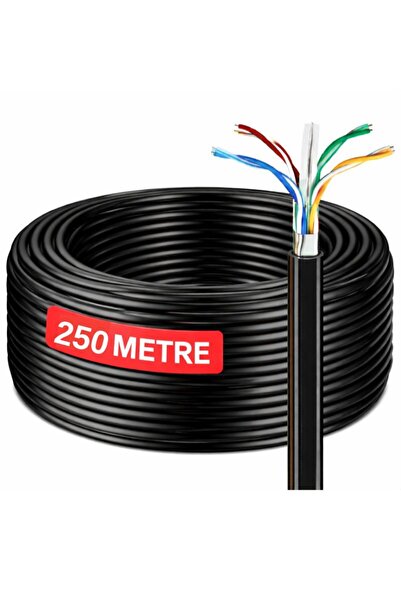 SONREİR 250 Meters Cat6 Cable Awg23 Copper Wire Double Layer Indoor and Outdo...