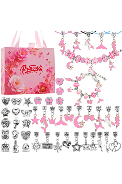 Choice3 Other 67 New Pink 66pcs Pink/ Violet Jewelry Making Kit - Charm Brace...