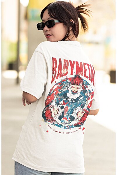 SEVBANO Μπλουζάκι Unisex Oversize με στάμπα στην πλάτη του Baby Metal Rock Me...