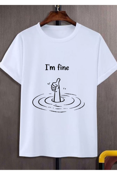 barsdepo Tricou cu imprimeu IM FINE, Calitate PREMIUM, Unisex pentru Copii/Ad...
