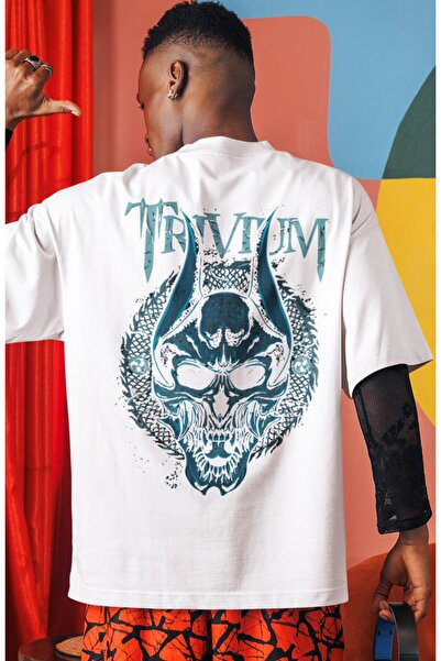 SEVBANO Tricou oversize unisex cu imprimeu pe spate Trivium Rock Metal Music ...