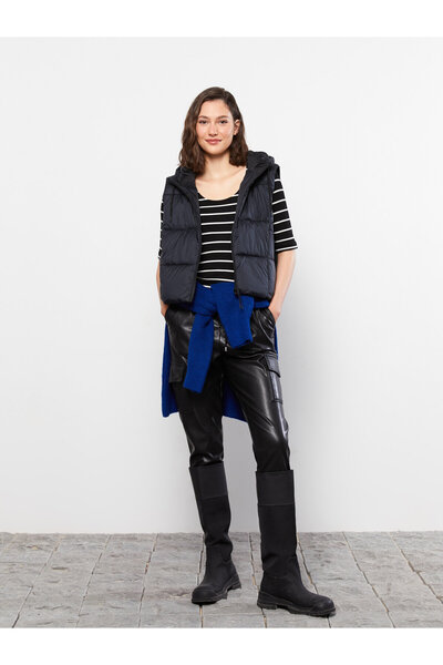 LC Waikiki Women's Hooded Plain Puffer Gilet
