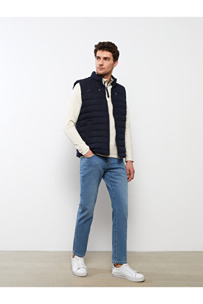 LC Waikiki Regular Fit Funnel Neck Suede Men's Waistcoat