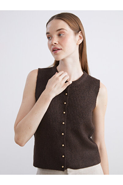 LC Waikiki Crew Neck Women's Knitwear Waistcoat