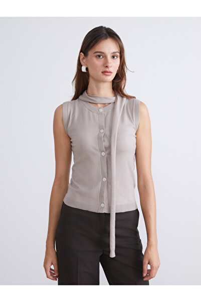 LC Waikiki Shawl Detailed Women's Knitwear Waistcoat