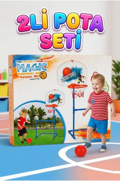 Tıfıl Toys Sihirli Basketbol ve Futbol kalesi 2'si 1 Arada 85cm Eğitici Spor ...