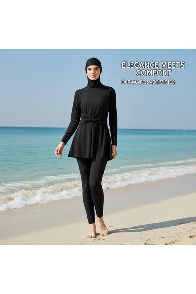 casme Swimsuit for Women Bathing Suits Tummy Control Black Swimsuit Supportive Full Coverage Stylish Slim