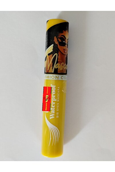 lion cosmetics Renkli Mascara Sarı Renk 24 Saat Etkili Su Bazlı Sudan Etkilenmez
