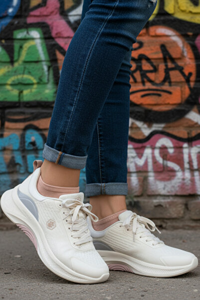 lumberjack CS-1666 Off-White Γυναικεία Άνετα Καθημερινά Αθλητικά Παπούτσια