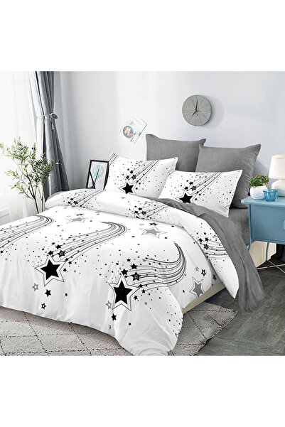 Pucioasa Lenjerie de pat cu elastic 180x200 pentru pat dublu Pucioasa, 6 pies...