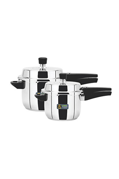 ROYALFORD 5+3liters Stainless Steel Pressure Cooker Combo RF13019 Durable Ind...
