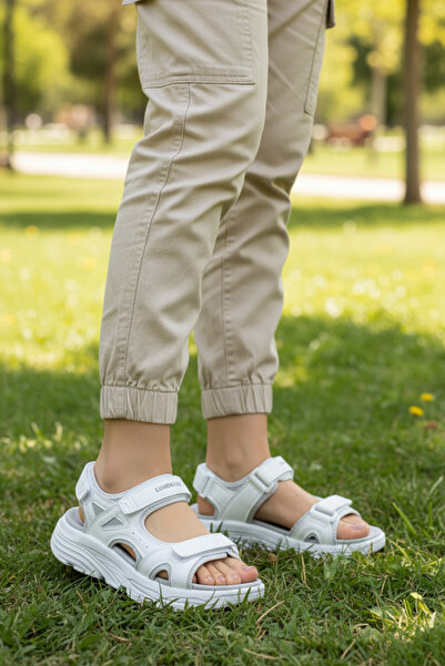 lumberjack GN-2407 Λευκά Γυναικεία Άνετα Καθημερινά Σανδάλια