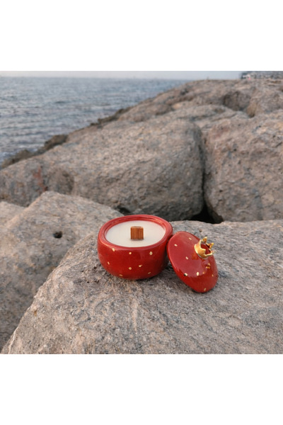 Tohfa Luxe Annar Red Luxury Soy Wax Candle – Handcrafted Ceramic Candle with ...
