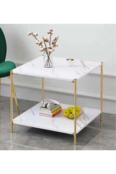 OEM Τετράγωνο Τραπεζάκι Σαλονιού με 2 Επίπεδα – Μοντέρνος Σχεδιασμός