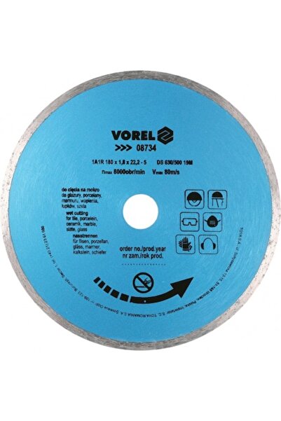 Vorel Disc diamantat continuu 230x22.2x2.6 mm, pentru tăiere umedă