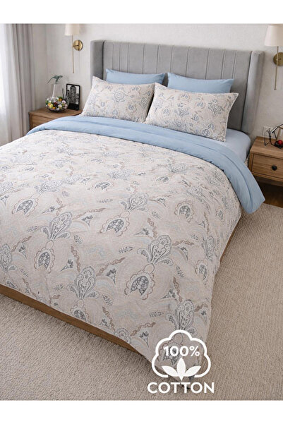 MyStory Home Σετ Παπλωματοθήκη από 100% Βαμβάκι Etriva Blue