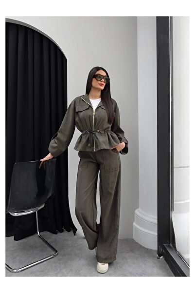 ESRAHELVACI Σετ δύο τεμαχίων με κορδόνι στη μέση και φερμουάρ