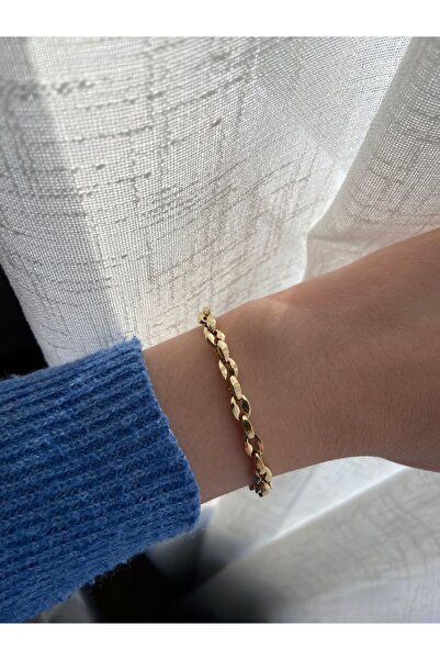 Anetta Jewelry Kadın altın renk gemici model çelik kararmaz bileklik