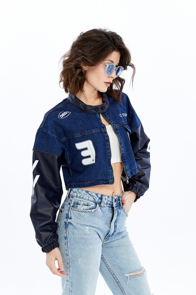 CHOS7N Μπουφάν - Μπλε - Oversize