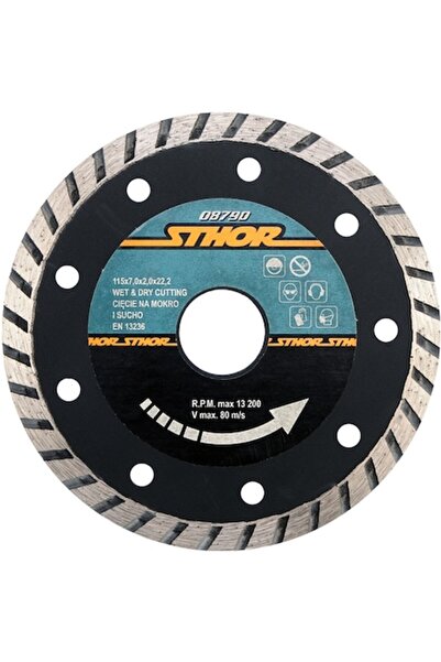 Sthor Disc diamantat Turbo H7, 115 x 2.7 x 22.2 mm