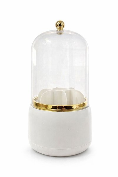 genel tr 7 Compartment Makeup Organizer with Lid, Brush Organizer, Dustproof Transparent Lid Cosmetic Box