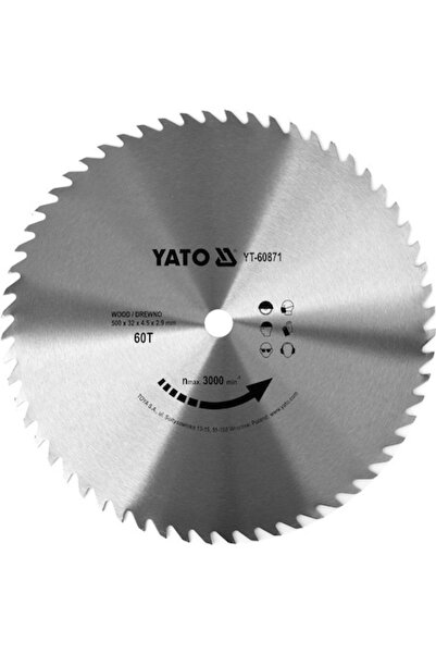 yato Lama de ferăstrău circular 500X60TX32MM