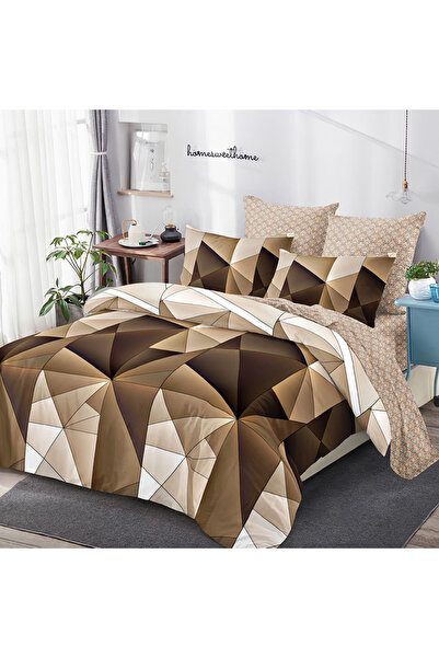 Pucioasa Lenjerie de pat cu elastic 180x200 pentru pat dublu Pucioasa, 6 pies...