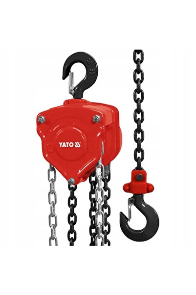 yato Palan manual cu lanț, Yato, max 0.5t, 8.5 kg, galvanizat, roșu