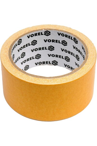 Vorel Bandă adezivă dublă pentru covoare, Vorel, PVC, 50 mm x 10 m, Galbenă