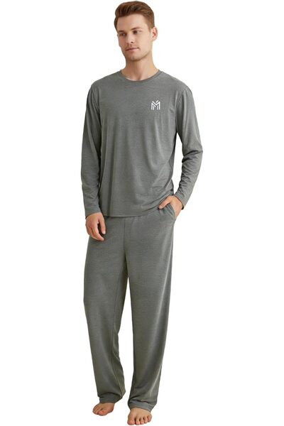 casme Mens Loungewear Sets Pajamas Set Top and Bottom Soft Sleepwear Family N...