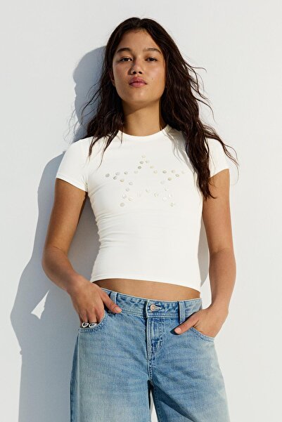 Bershka Kısa kollu baskılı tişört
