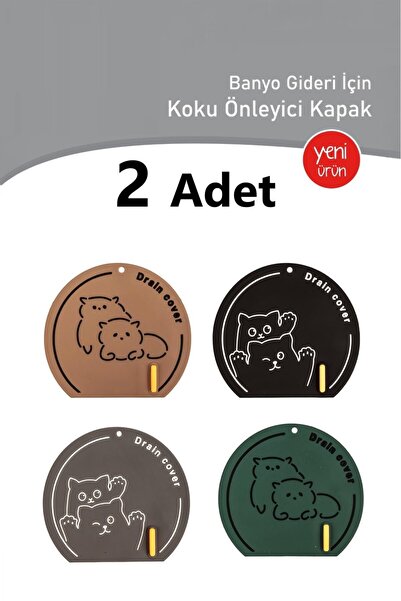 GÜZELYÜZ AVM 2 Adet Silikon Kötü Koku Önleyici Gider Kapağı Tıpası Banyo Mutf...