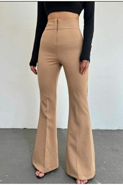 Wear Up Γυναικείο υφασμάτινο παντελόνι με ψηλή μέση και φαρδιά μπατζάκια Atlas