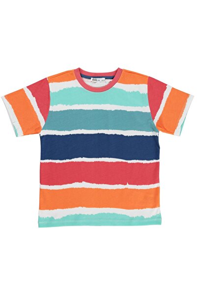 Civil Boys Πολύχρωμο μπλουζάκι Wave για παιδιά 10-13 ετών - Υπόλευκο