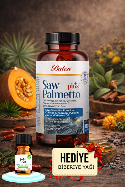 Balen Saw Palmetto Plus Dwarf Palm Chinese Zinc Vitamin D3 Capsule 685 Mg 80 ...