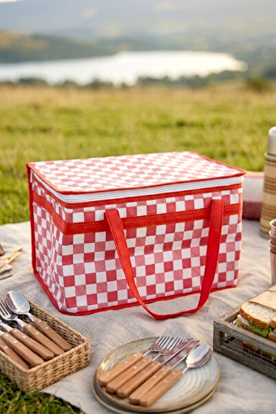 NESS HOME Large Size Rectangular Thermal Insulated Picnic Basket 15 Liters-Ca...