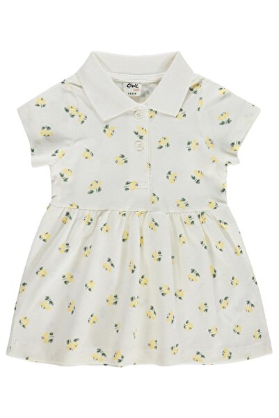 Civil Baby Φόρεμα με σχέδιο λουλουδιών για 6-18 μηνών - Εκρού