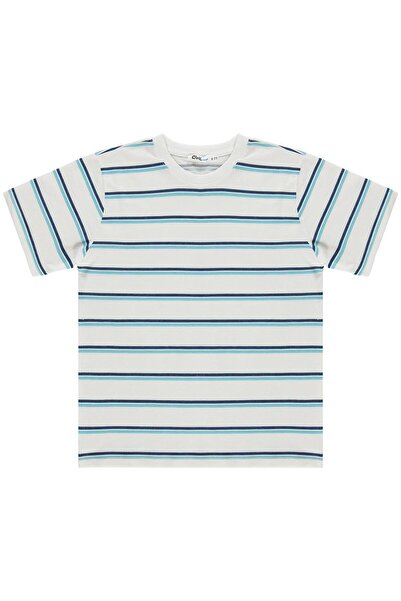 Civil Boys Μπλουζάκι με στάμπα γραμμών για 10-13 ετών - Εκρού