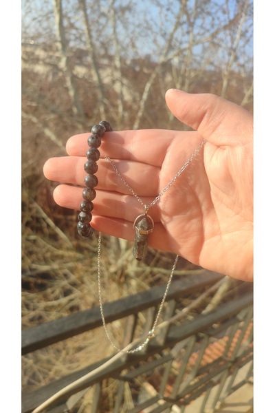 KapadokyaButik Laborite Stone Pendant Bracelet