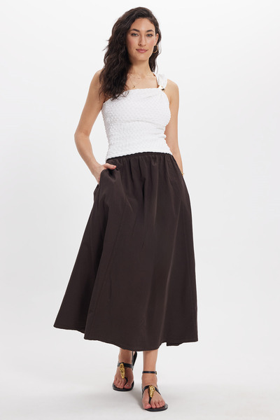 Tudors Γυναικεία φούστα Relax Fit 100% βαμβακερή με απαλή υφή, ελαστική μέση,...