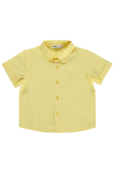 Civil Boys Βασικό κοντομάνικο πουκάμισο για 2-5 ετών - Κίτρινο