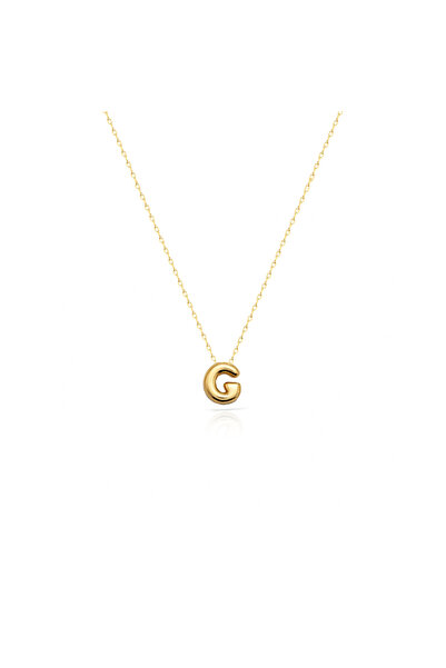Silveranka 925 Ayar Gümüş Balon G Harfli Minimal Kolye