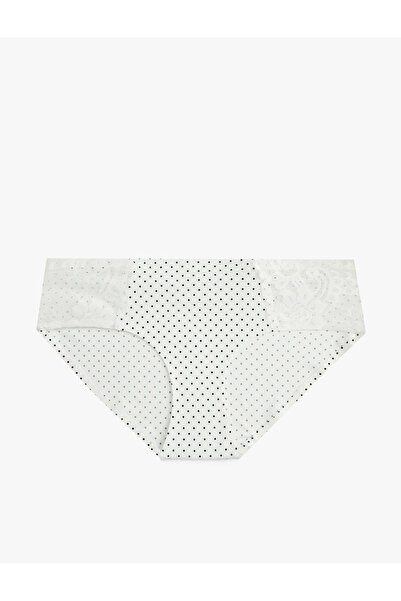 Koton Άνετο εσώρουχο ψηλόμεσο με λεπτομέρεια από δαντέλα και λουλούδια